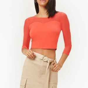 Ambiance Apparel size m knit/mesh crop top